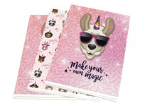 Emoji Animals A5 Lijn Schrift - 3 stuks