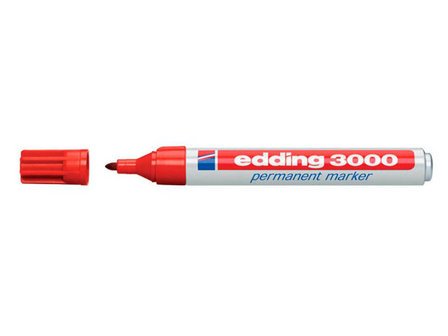 Edding 3000 Permanent Marker - Rood