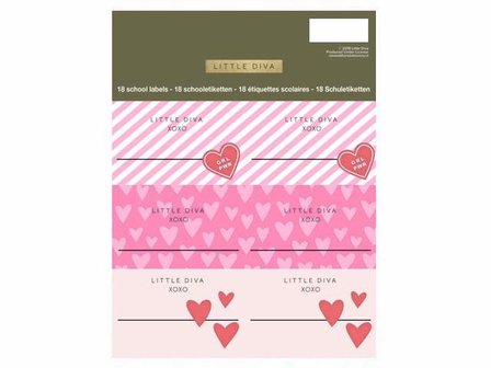 Little Diva Hearts Etiketten