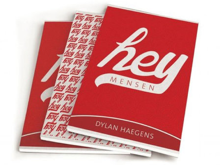 Dylan Haegens Hey Mensen Rood A5 Lijn Schrift - 3 stuks