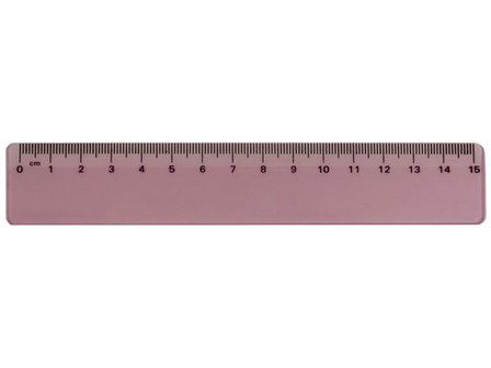 Verhaak Liniaal 15cm - Roze