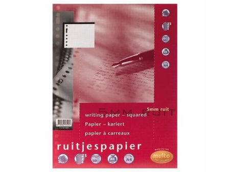 Multo 5mm Ruit A4 Ringbandinterieur