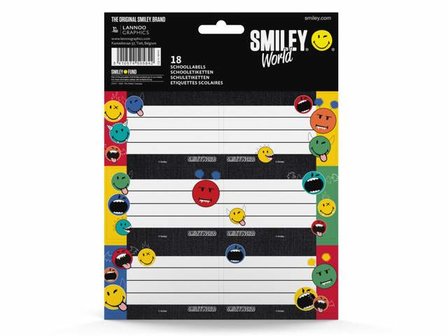 SmileyWorld Etiketten - Zwart