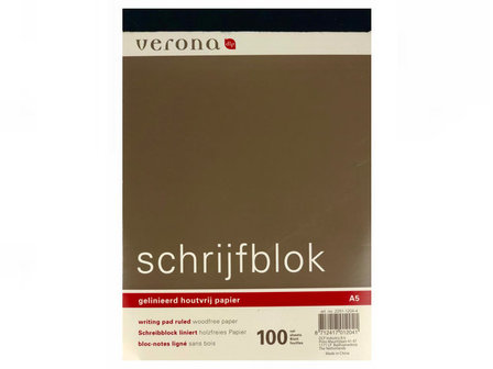 Verona A5 Lijn Schrijfblok