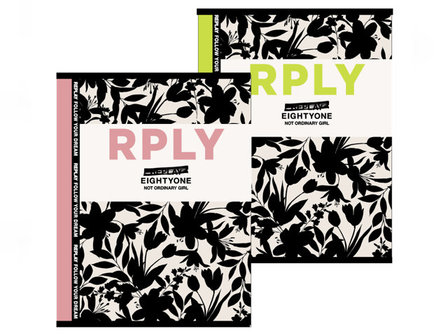 Replay Flowers A5 Lijn Schrift - 3 stuks