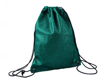 QC Sparkle Gymtas - Green Glitter