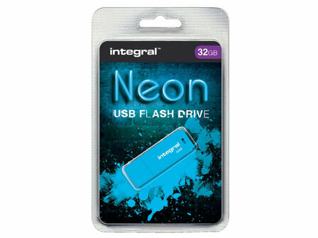 Integral Neon Blauw USB-stick - 32 GB