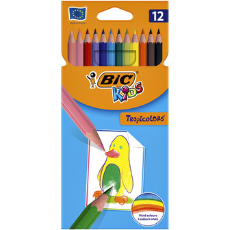 BIC Kids Tropicolors Kleurpotloden - 12 stuks