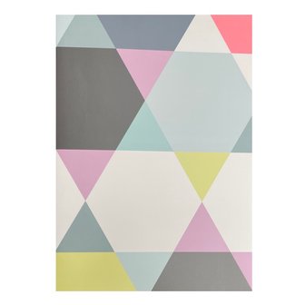 Colorful Triangles A4 Ruit Schrift - 3 stuks