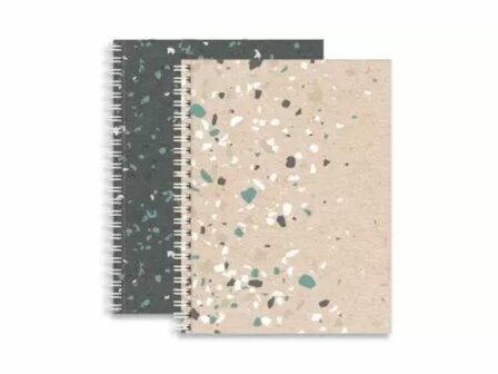 Terrazzo A5 Spiraal Dummyboek - Beige