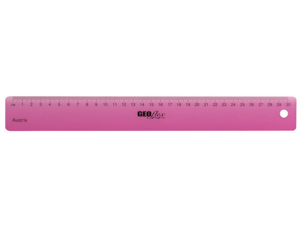 Geoflex Liniaal 30cm - Neon Roze