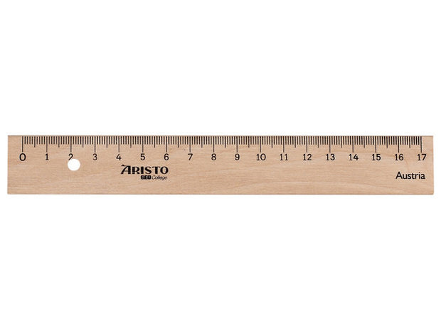 Aristo Houten Liniaal 17cm