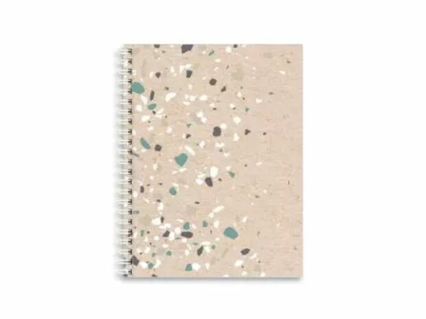 Terrazzo A4 Spiraal Dummyboek - Beige