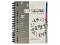 4 in 1 A4 Lijn Collegeblok - Grijs