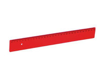 Liniaal 30cm - Rood kunststof
