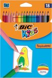BIC Kids Tropicolors Kleurpotloden - 18 stuks