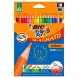 BIC Kids Evolution 14 + 4 Kleurpotloden - 18 stuks BIC Kids Evolution 14 + 4 Kleurpotloden - 18 stuks